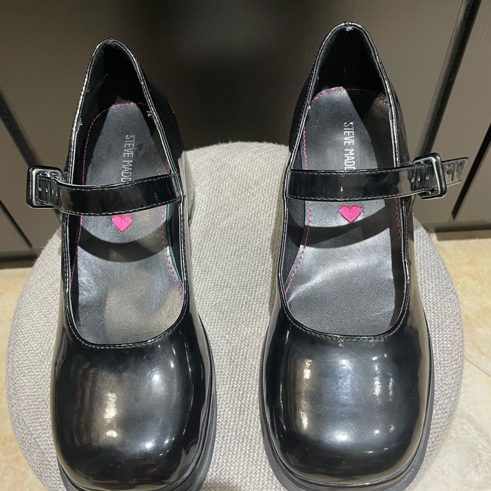 Steve Madden Kids Black Mary Jane Shoes